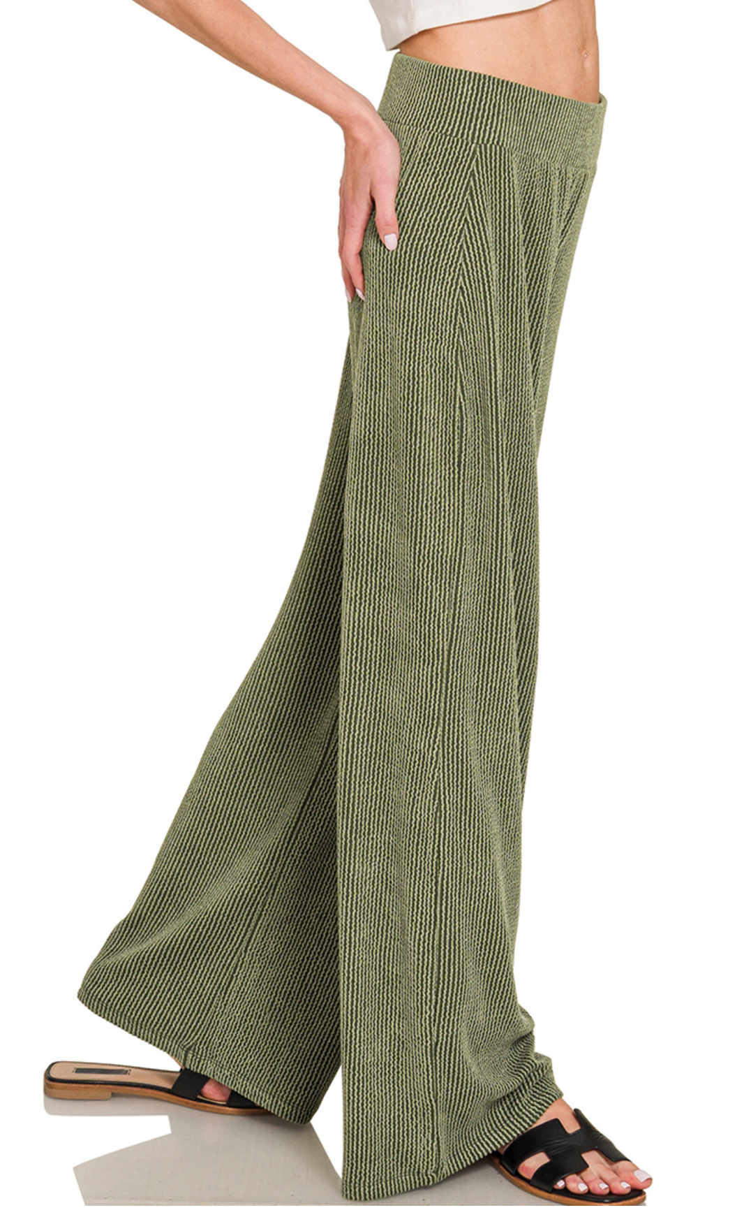 RIBBED S/SLV TOP & PANTS