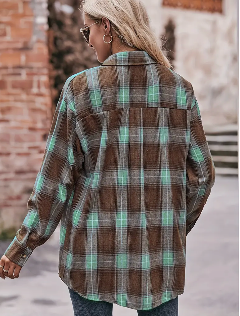 PLAID POCKET BUTTONDOWN
