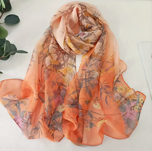 PLANT PRINTED SCARF