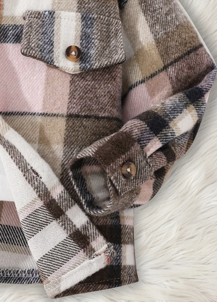 CHILDS PLAID SHACKET