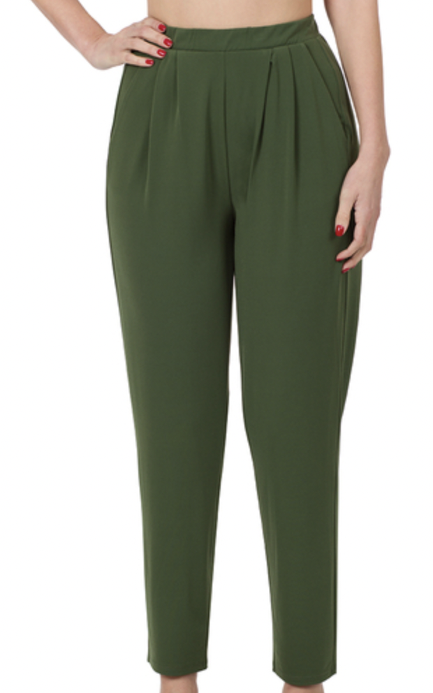 PLEATED  WAIST PANTS
