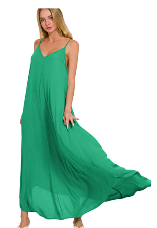 CRINKLE CAMI MAXI DRESS