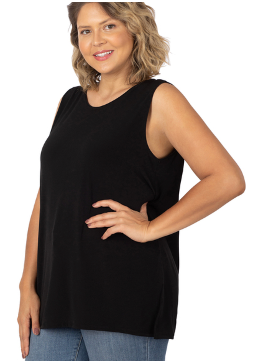 SLEEVELESS ROUND TOP