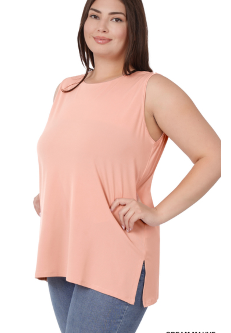 SLEEVELESS ROUND TOP