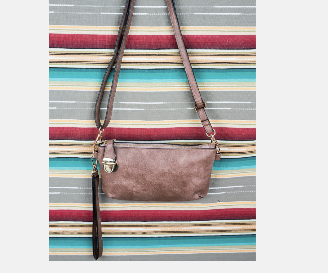 TWIST LOCK CROSSBODY CLUTCH WALLET
