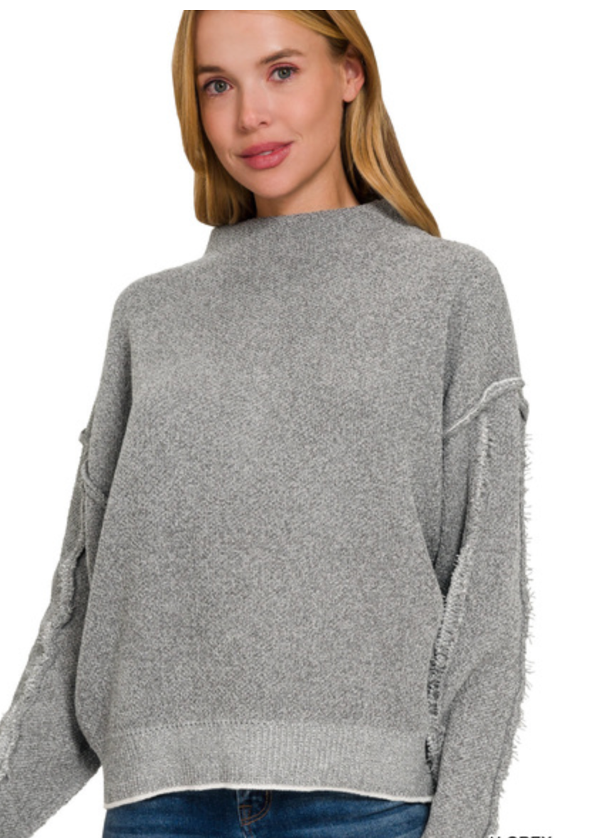 MOCKNECK RAW SEAM