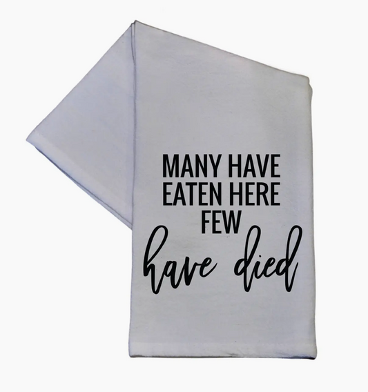 MANY EATEN FEW DIED