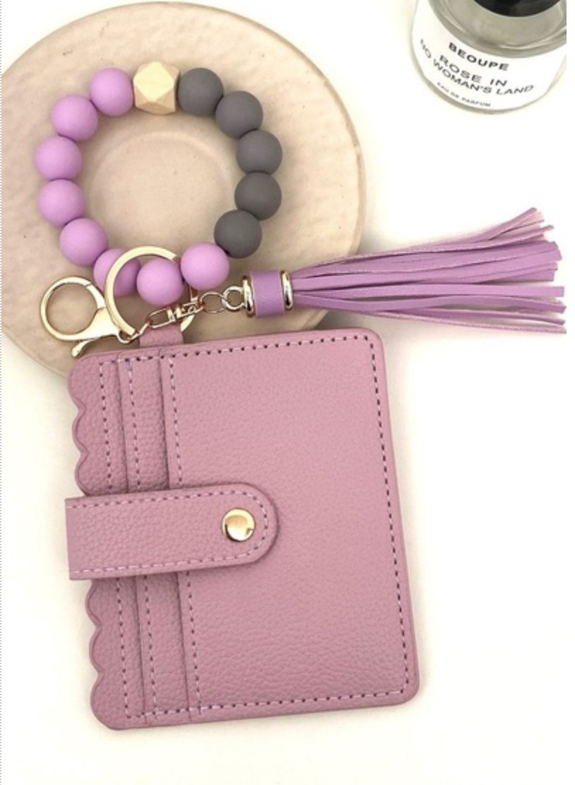 BEADED BRACELET KEYCHAIN