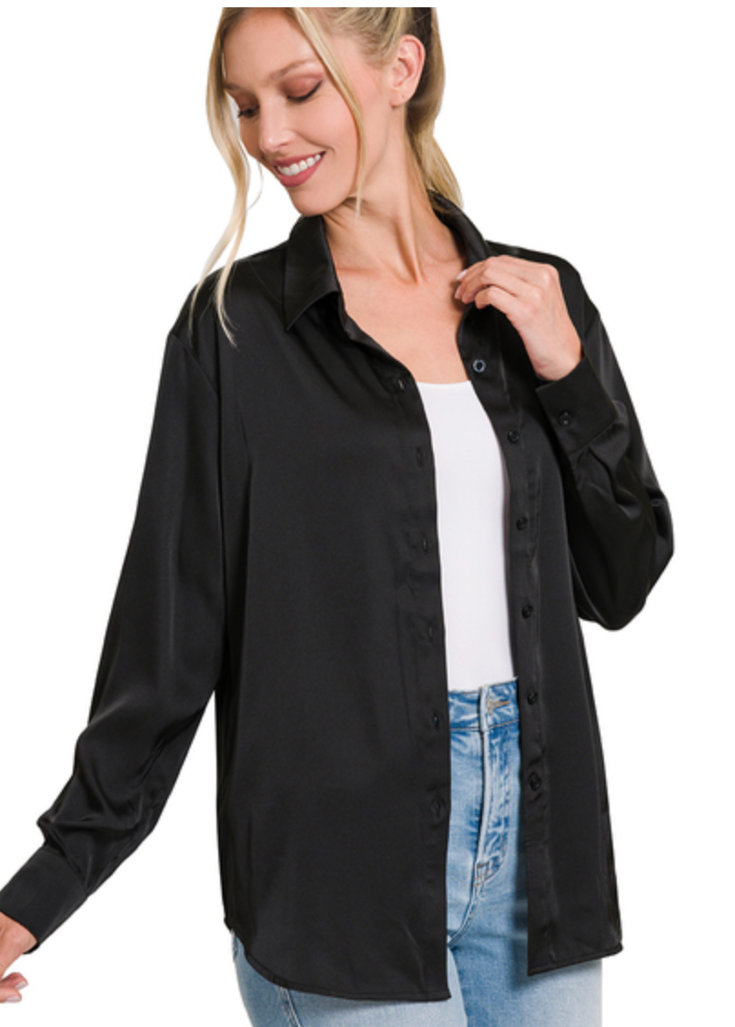SATIN CHARMUESE SHIRT