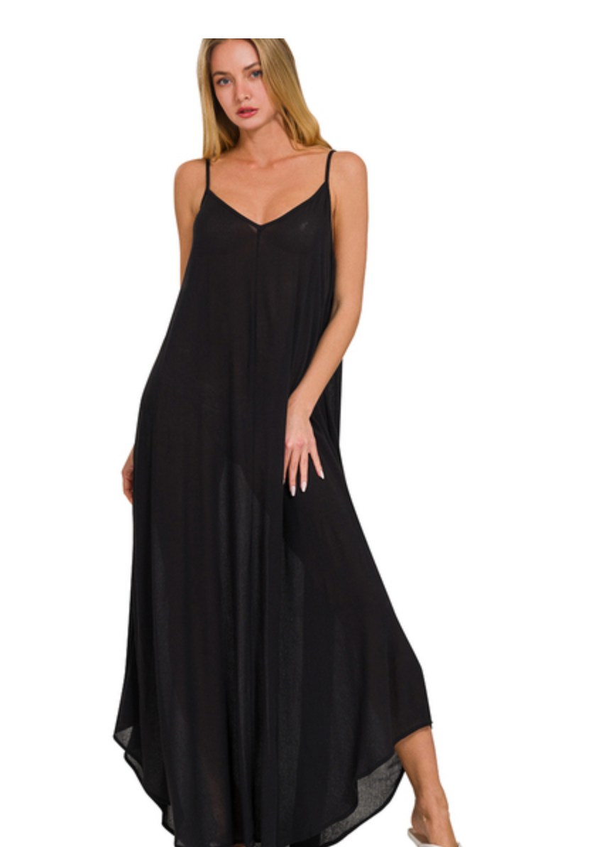 CRINKLE CAMI MAXI DRESS