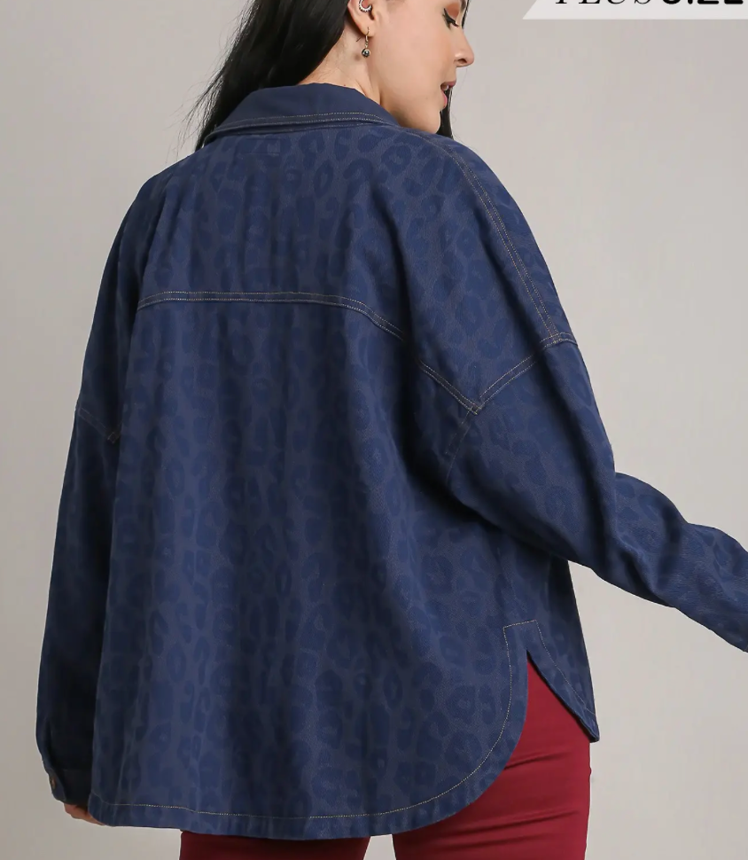 ANIMAL PRINT DENIM SHACKET