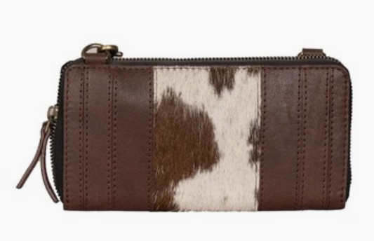 HAILEY COWHIDE CROSSBODY/WRISTLET WALLET