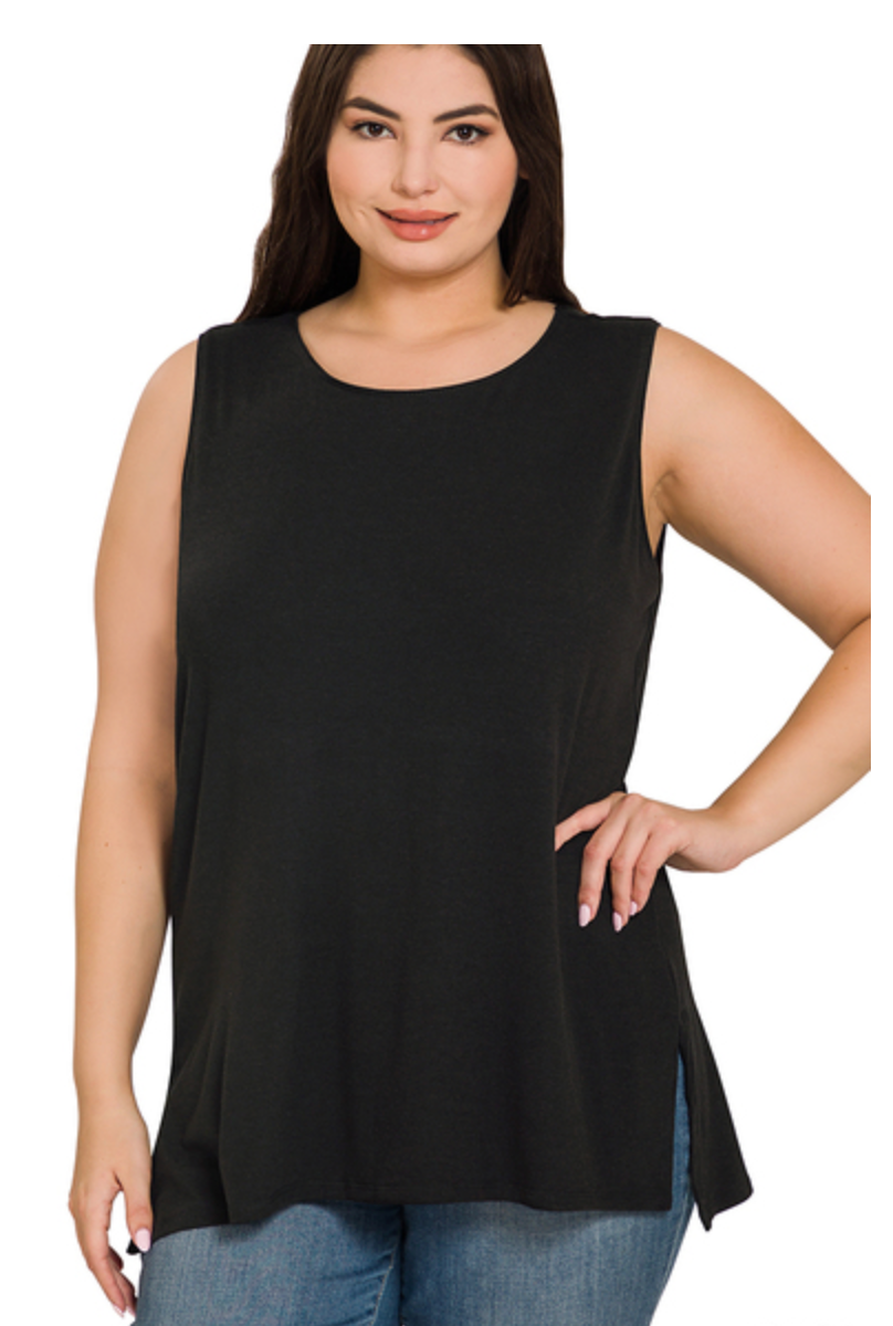 SLEEVELESS ROUND TOP