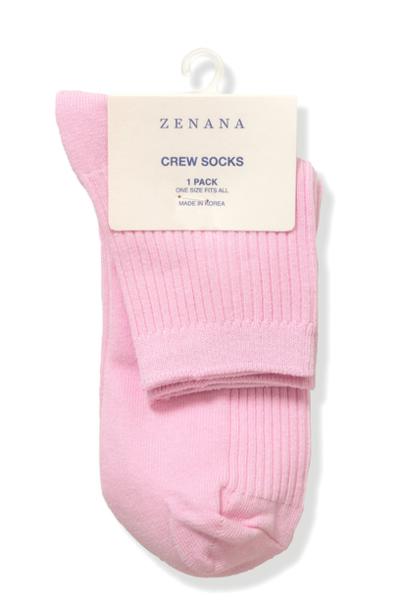 RIBBED CREW SOCKS