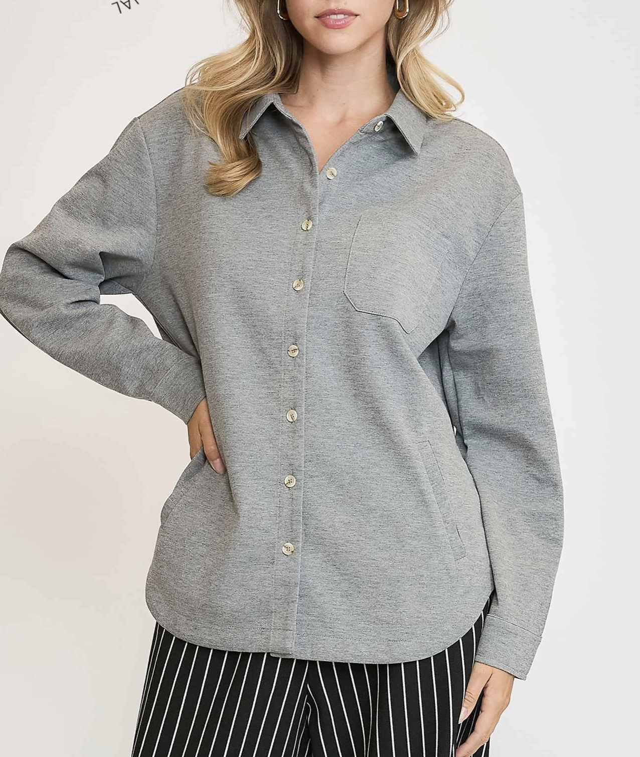 LUXEKNIT OVERSIZED SHIRT JACKET