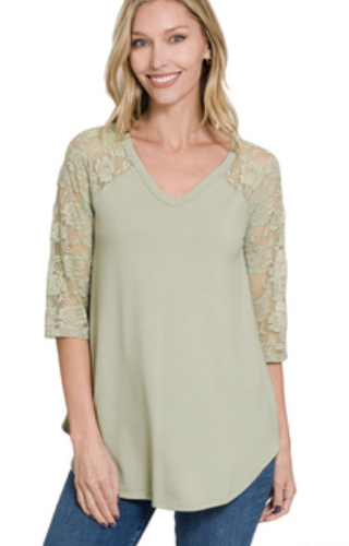 LACE 3/4 SLEEVE