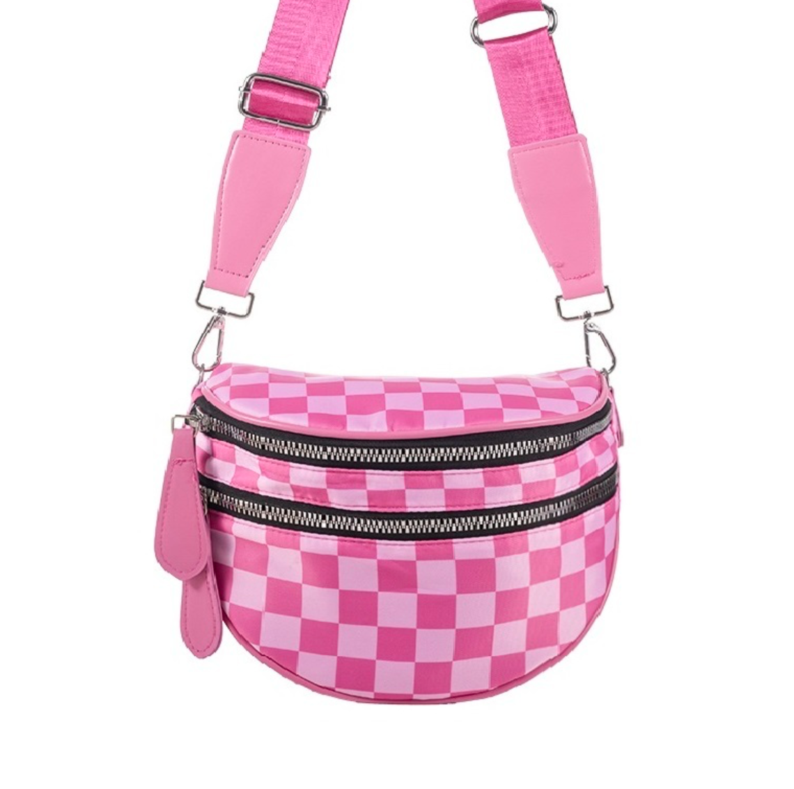 DBL ZIP CRESCENT SLING BUM BAG