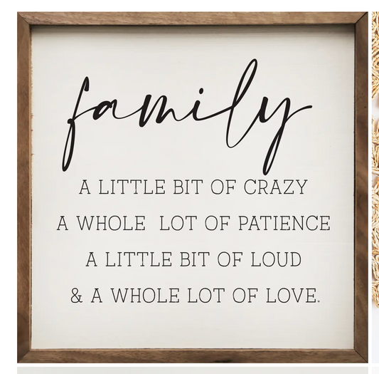 FAMILY SIGN -CRAZY