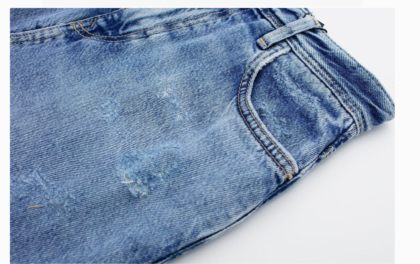 HIGHRISE SLIT DENIM SKIRT