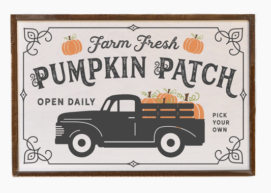 FARM FRESH PUMPKIN SIGN 12X18