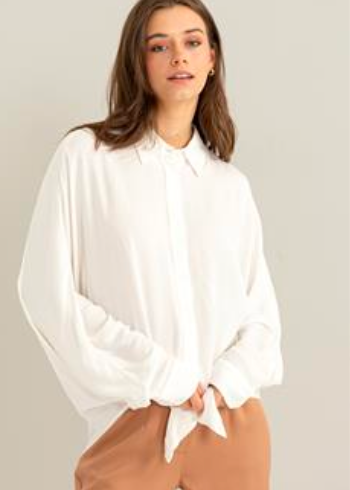 BUTTON L/SLV 23G222TOP