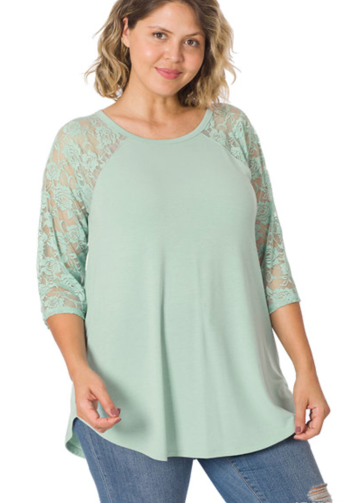 LACE 3/4 SLEEVE