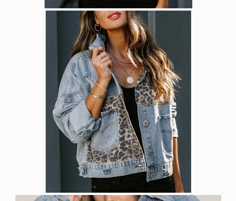 LEOPARD PATCHWORK DENIM