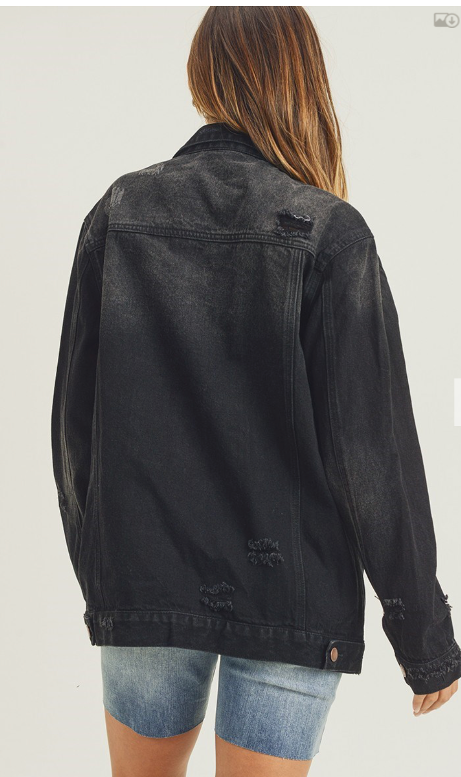 LOOSE 90S DIST DENIM JACKET