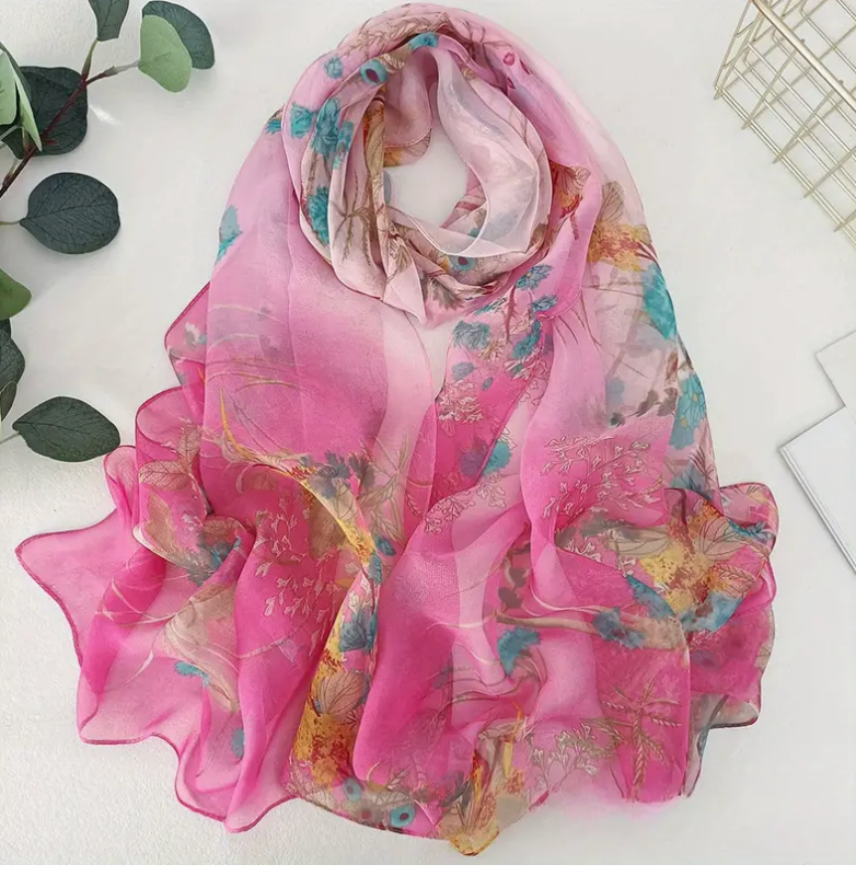 PLANT PRINTED SCARF
