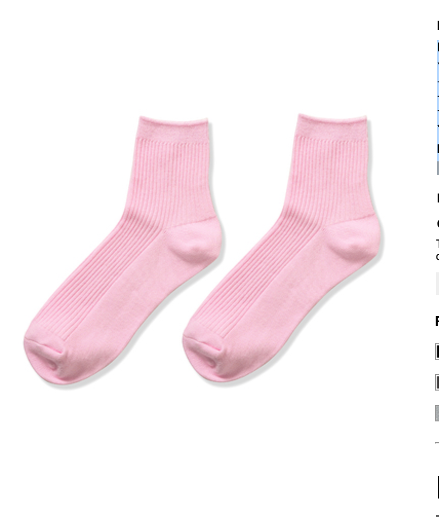 RIBBED CREW SOCKS