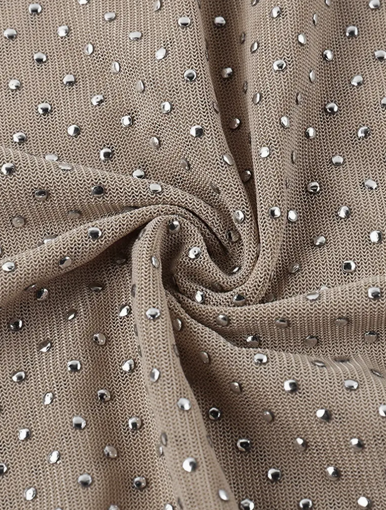 MESH CREW NECK SHINY