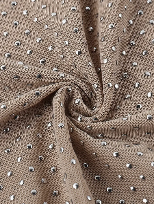 MESH CREW NECK SHINY