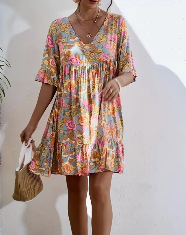 BOHO FLORAL DRESS