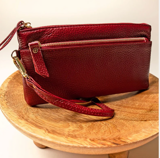 LEATHER RENAE WRISTLET