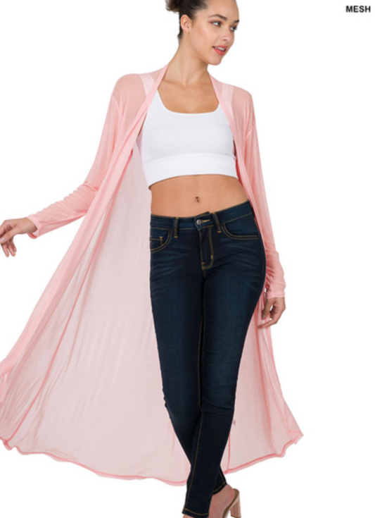 MESH OPEN FRONT CARDGIAN