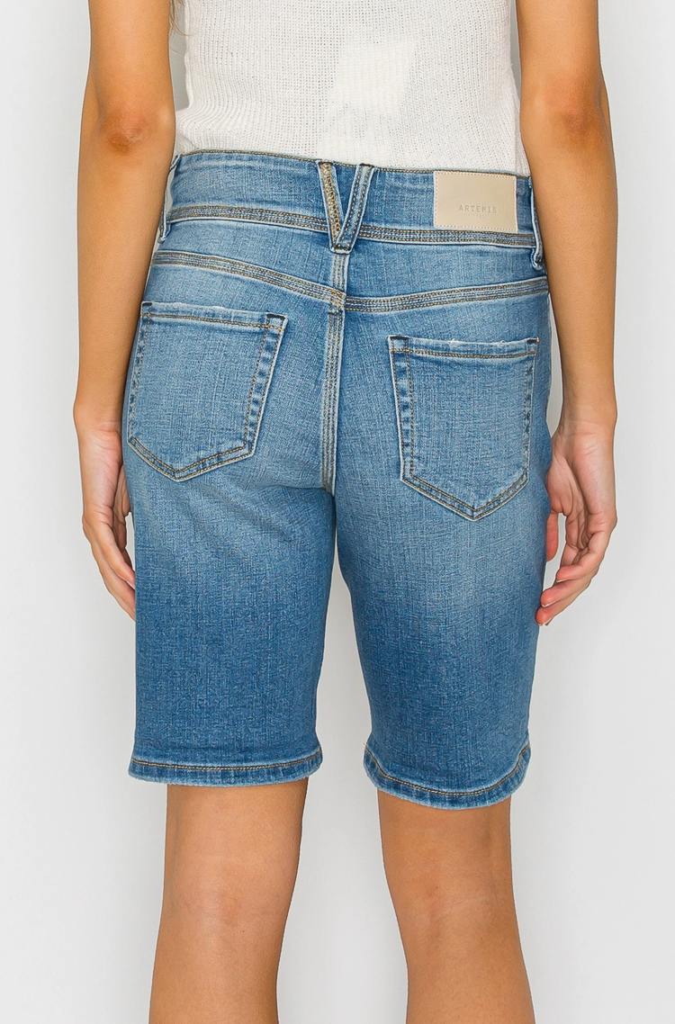 HR WIDE WAIST BERMUDA DENIM