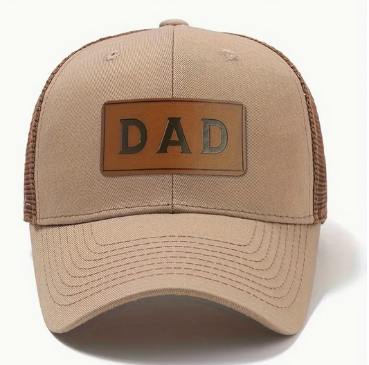 DAD LEATHER PATCH CAP