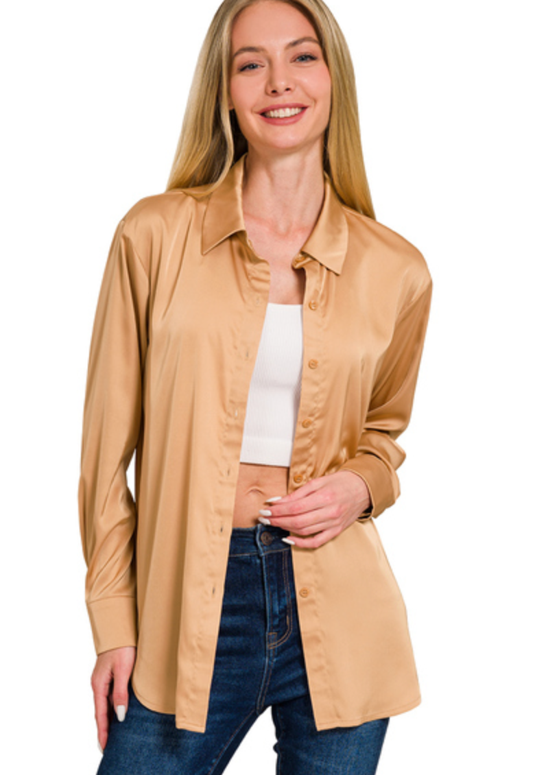 SATIN CHARMUESE SHIRT