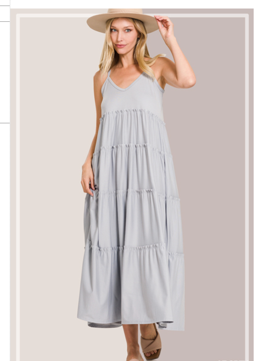 VNECKTIER CAMIMAX DRESS