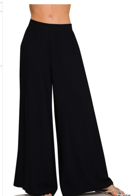 ELASTIC WAIST WIDE LEG