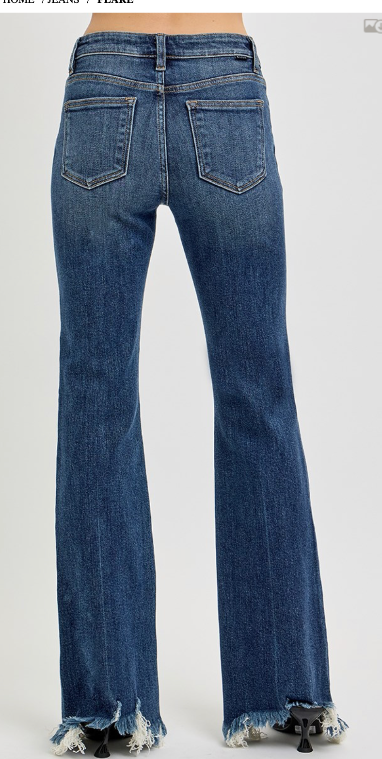 MR FLARE FRAYED HEM