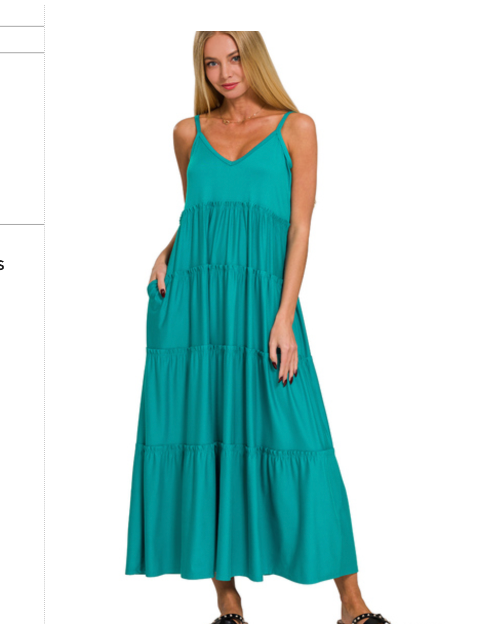 VNECKTIER CAMIMAX DRESS