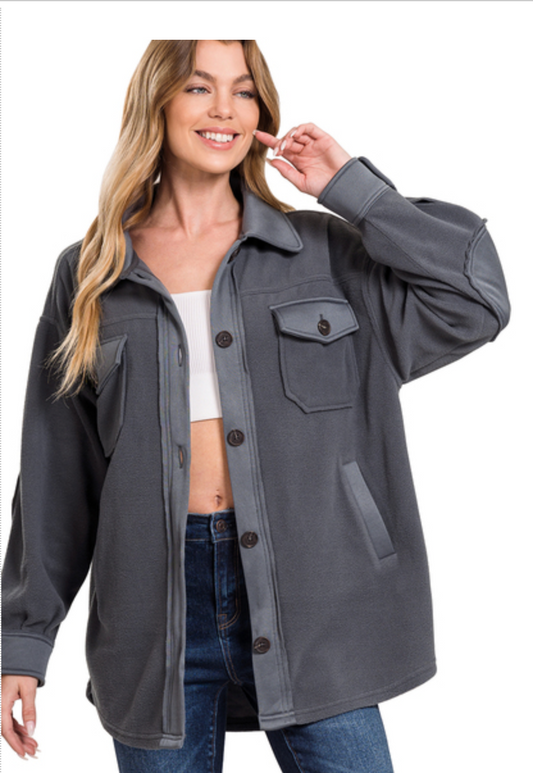 FLEECE SHACKET OVERSZ