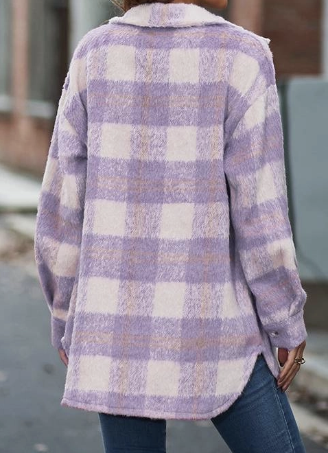 MOHAIR PLAID SHACKET