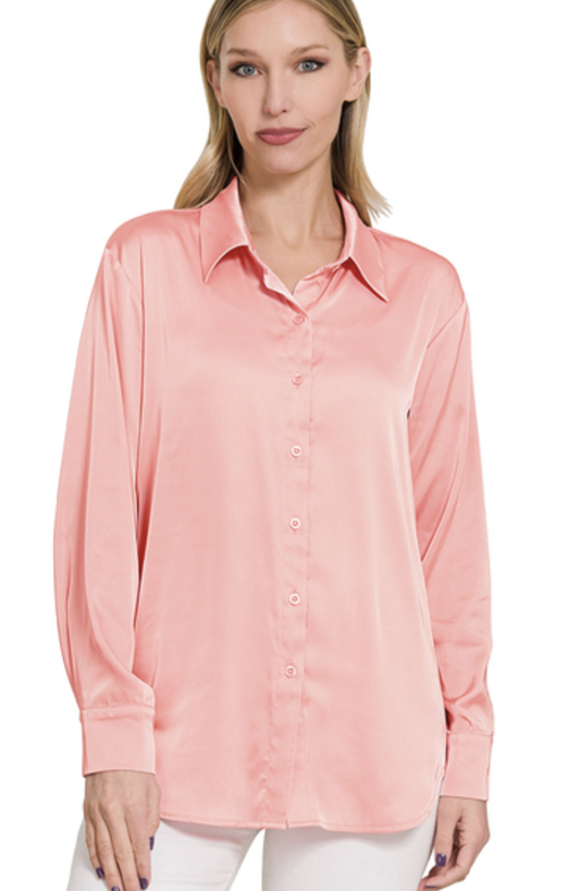 SATIN CHARMUESE SHIRT