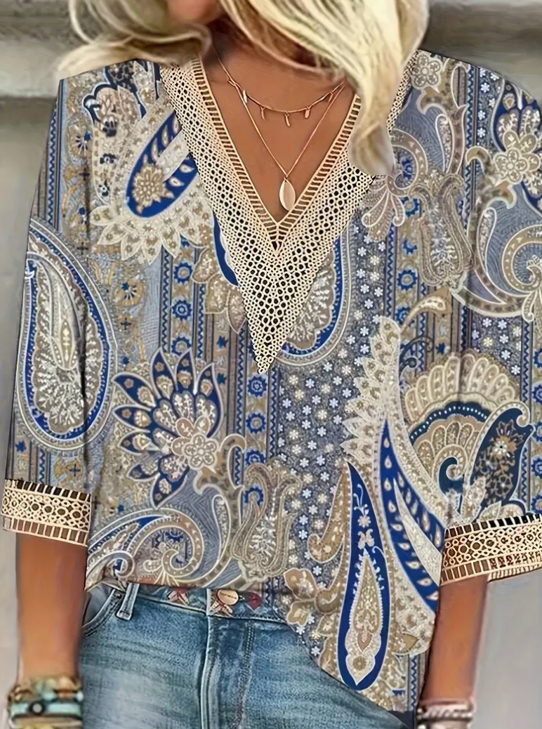 PATTERN VNK LACE  3/4 SLV