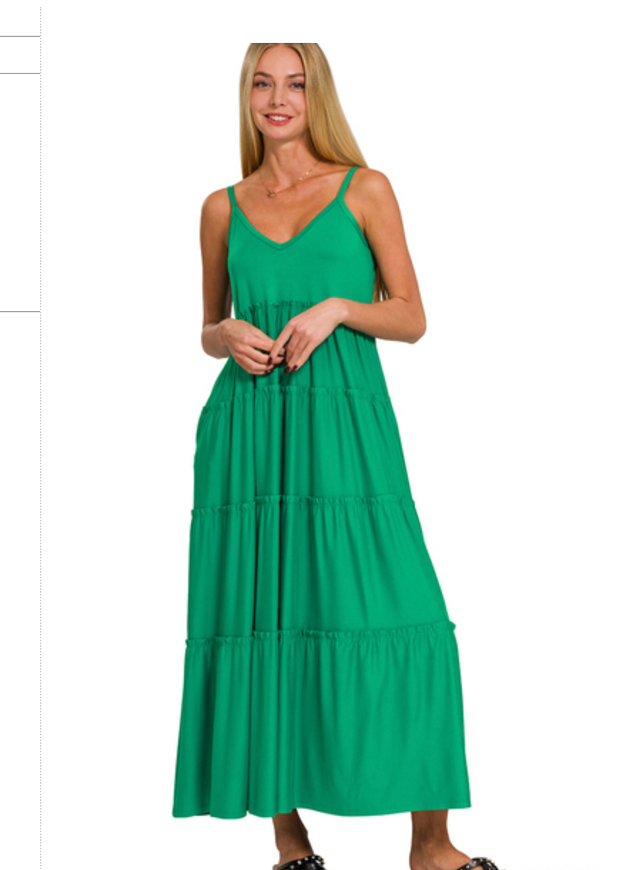 VNECKTIER CAMIMAX DRESS