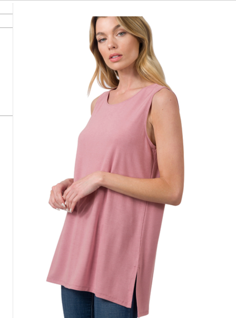 SLEEVELESS ROUND TOP