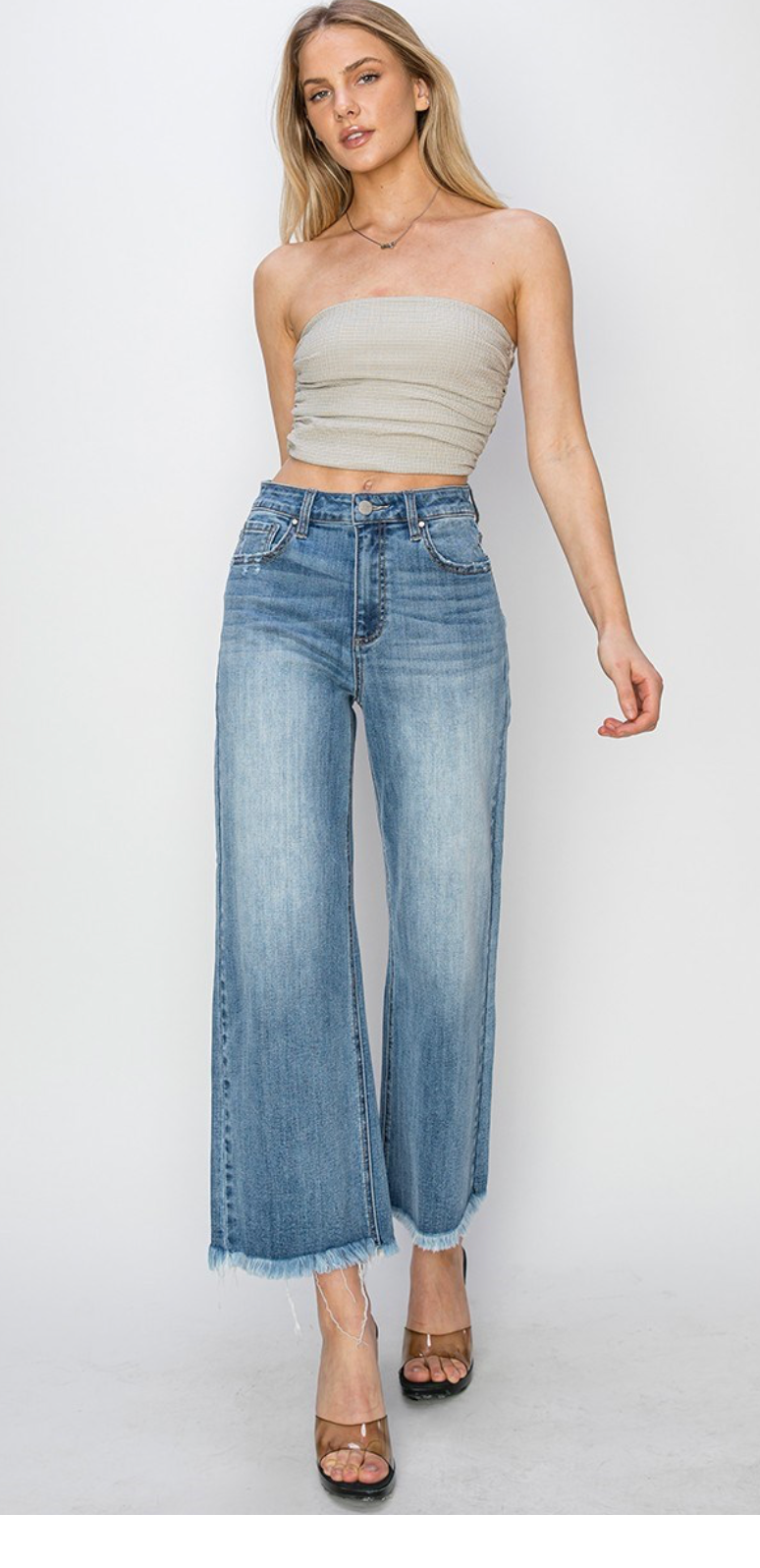 HR CROP FRAY WIDELEG