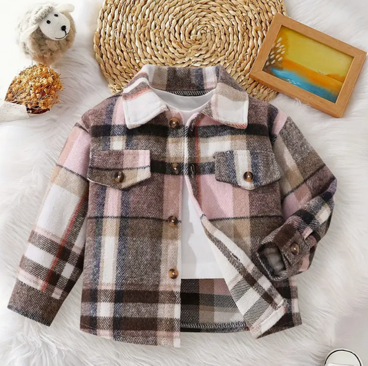 CHILDS PLAID SHACKET